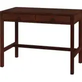 Lark 40" 2 Drawer Writing Desk in Distressed Brown Wood
