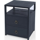 Lark Nightstand in Navy Blue Finish Wood