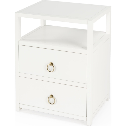 Lark Nightstand in White Finish Wood