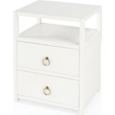 Lark Nightstand in White Finish Wood