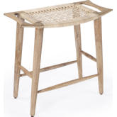 Tristan 24.75" Counter Stool in Light Wood & Cane