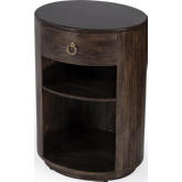 Carnolitta One Drawer End Table in Brown Wood