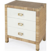 Corfu 3 Drawer Chest in Natural Raffia