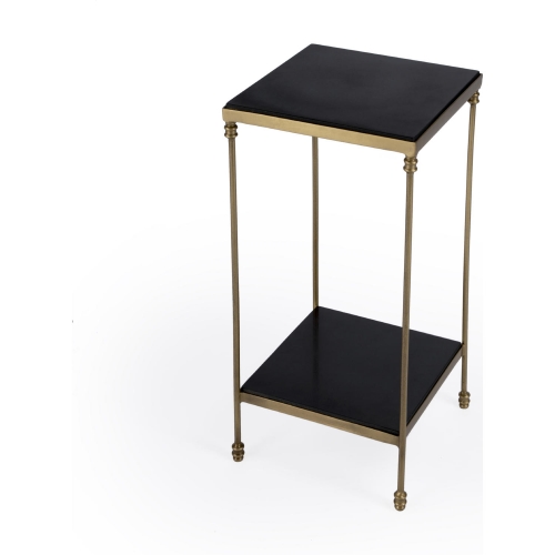 Imogen Side Table in Black Granite & Iron