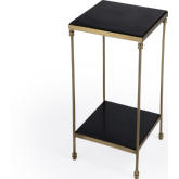 Imogen Side Table in Black Granite & Iron