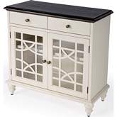 Rene 2 Door 2 Drawer Cabinet in Gloss White