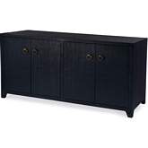 Bar Harbor 70" 4 Door Sideboard in Navy Blue Raffia