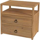 Lark 2 Drawer Nightstand in Light Brown Finish Wood