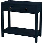 Lark 30" Wood 1 Drawer Nightstand in Navy Blue Finish