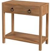 Lark 30" Wood 1 Drawer Nightstand, Light Brown