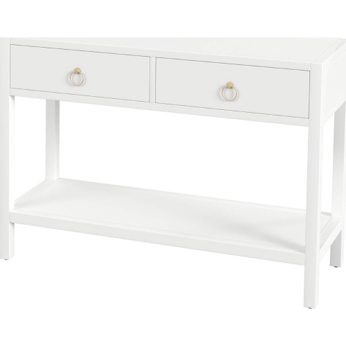 Lark 44" Console Table in White Finish Wood