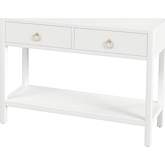 Lark 44" Console Table in White Finish Wood