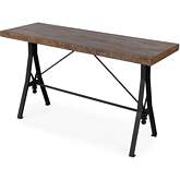Croyden 56" Trestle Console Table in Brown Finish Mango Wood & Iron