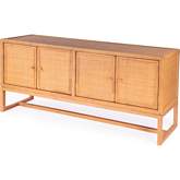 Captiva 4 Door 76" Sideboard in Natural Finish Rattan