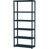 Lark 5 Tier Etagere Bookcase in Navy Blue Finish Wood