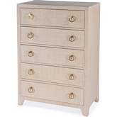 Bar Harbor 5 Drawer Dresser in Natural Raffia