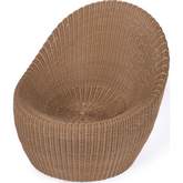 Delmar Outdoor Nest Accent Chair in Natural Finish PE Rattan