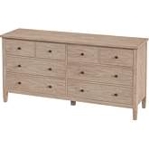 Flagstaff 8 Drawer Dresser in Desert Sand Finish Wood