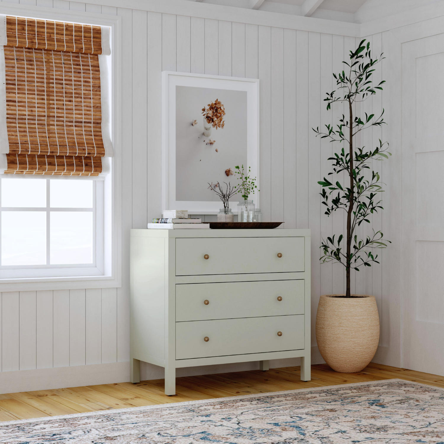 Butler 5731480 Nora 34" 3 Drawer Chest in Sage Green Wood
