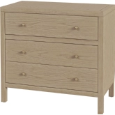 Nora 3 Drawer Chest in Light Brown Finish Wood