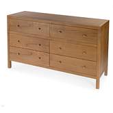 Celine 6 Drawer Dresser in Wire Brushed Antique Taupe Wood Finish