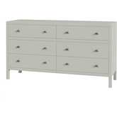 Nora 60" 6 Drawer Dresser in Sage Green Wood