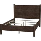 Lennon Rounded Leg Queen Bed in Medium Brown Finish Wood