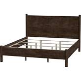 Lennon Rounded Leg King Bed in Medium Brown Finish Wood