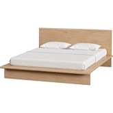 Halmstad King Platform Bed in Blonde Oak