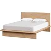 Halmstad Queen Platform Bed in Blonde Oak