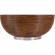 Harding Drum Coffee Table in Taupe Wood & Brown Rattan