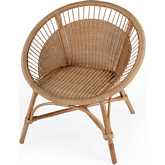 Savannah Accent Chair in Woven Natural Rattan