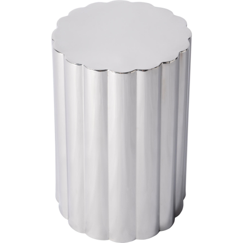 Norwich Side Table in Polished Silver Stainless Steel