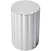 Norwich Side Table in Polished Silver Stainless Steel