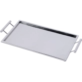 Tara Rectangle Serving Tray in Silver Finish Stainless Steel
