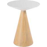 Via 20" Round Side Table in Natural Solid Mango Wood