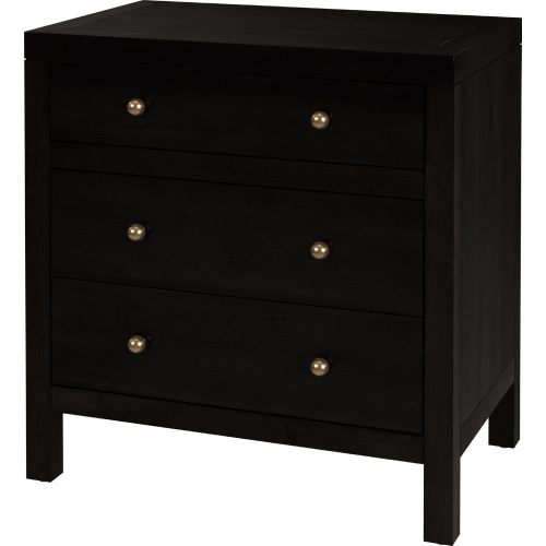 Nora 25"W 3 Drawer Nightstand in Coffee Finish Wood