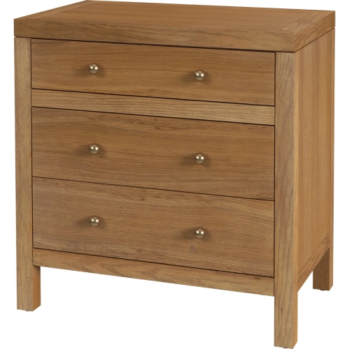Nora 25"W 3 Drawer Nightstand in Natural Finish Wood