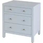 Nora 25" 3-Drawer Nightstand in Light Blue