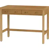Nora 40"W 2 Drawer Writing Desk in Natural Finish Wood