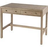 Nora 2 Drawer Writing Desk in Light Brown Finish Wood