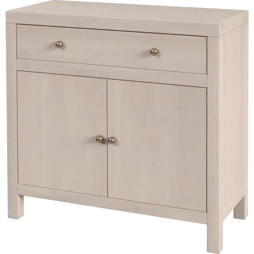 Nora 31"W 1 Drawer 2 Door Accent Storage Cabinet in Taupe Finish Wood