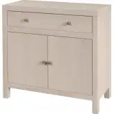 Nora 31"W 1 Drawer 2 Door Accent Storage Cabinet in Taupe Finish Wood
