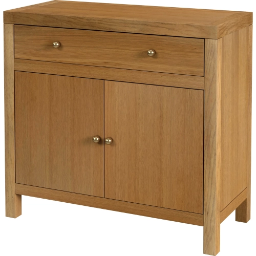Nora 31"W 1 Drawer 2 Door Accent Storage Cabinet in Natural Finish Wood