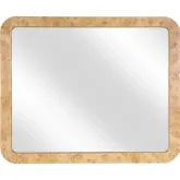 Cora Wall Mirror in Tan Mappa Burl Wood