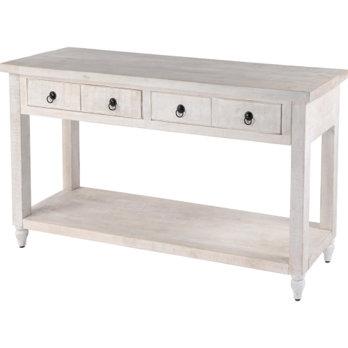 Dorothy 54" 2 Drawer Console Table with Shelf in Gray Wood