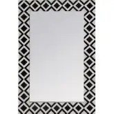 Verona 24"W x 36"H Wall Mirror in Black & White Geometric