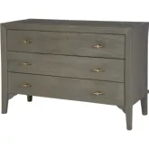 Rockport 46" 3 Drawer Dresser in Gray Wood