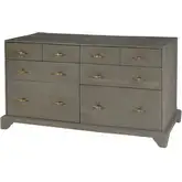 Faro 55" 8-Drawer Dresser in Greenish Gray Finish Wood