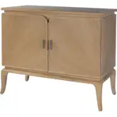 Karolina 40" 2 Door Accent Cabinet in Distressed Light Brown Wood